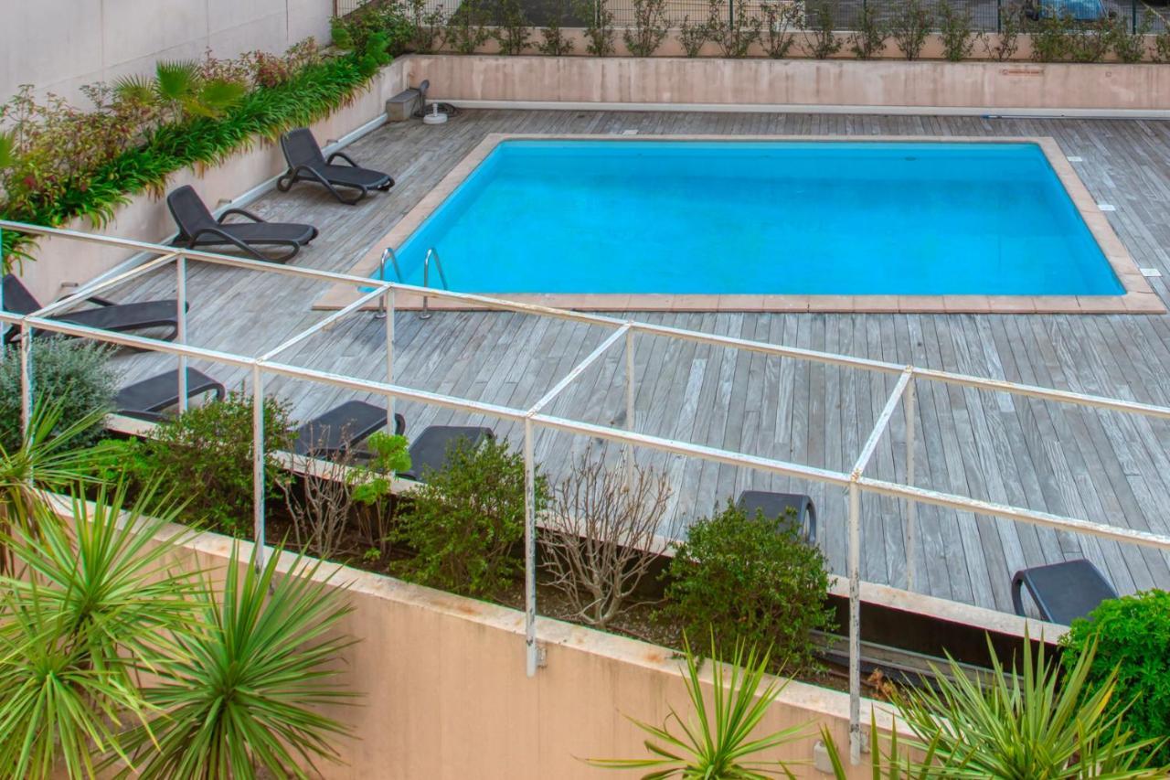 C1 Clemenceau Pool Balcony Bath Ac 2Mins Walk To Sand Beach Cannes Dış mekan fotoğraf